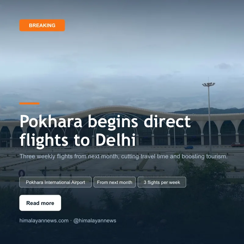 New flights from Pokhara template