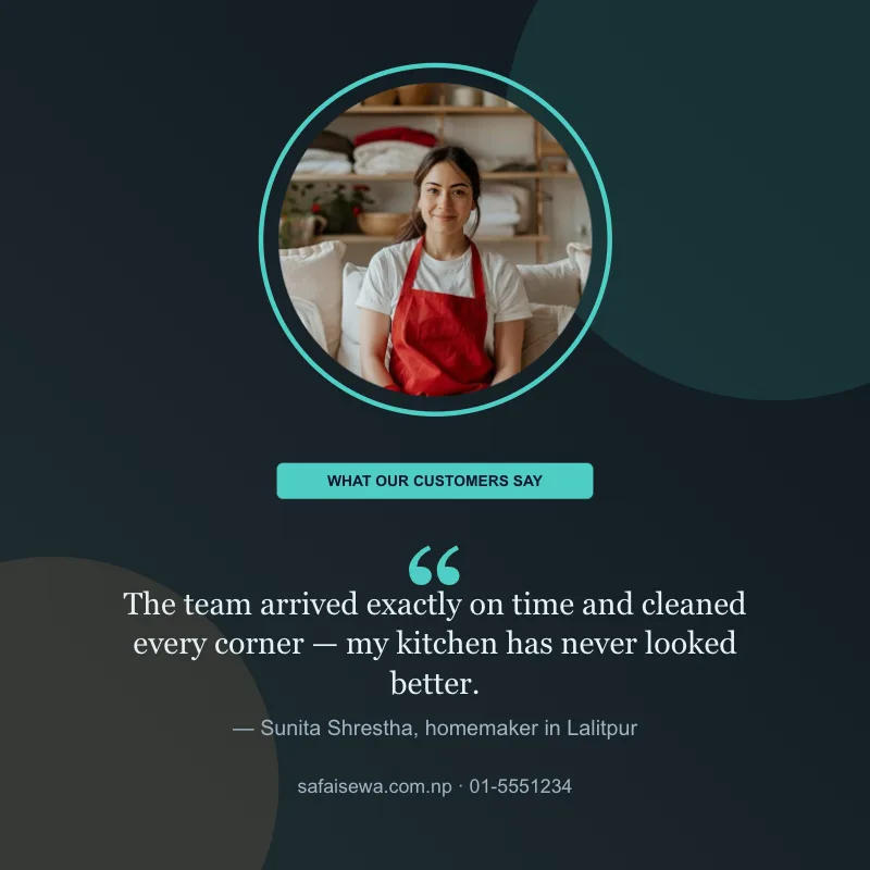 Home cleaning testimonial template