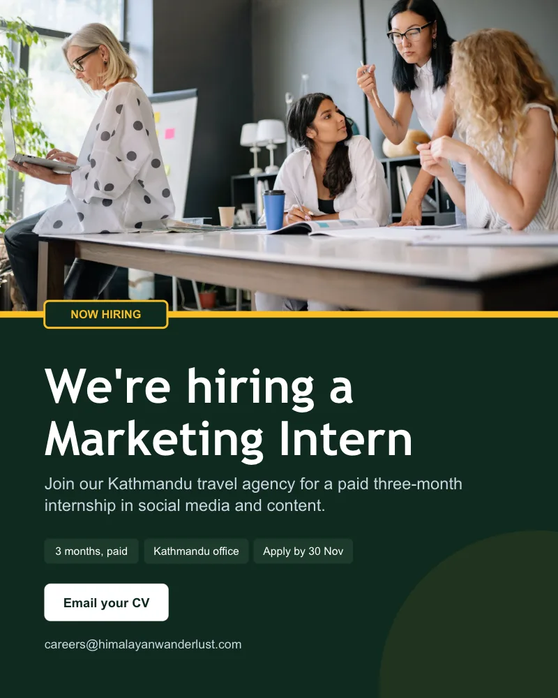 Marketing intern wanted template