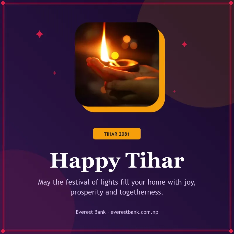 Happy Tihar greeting template