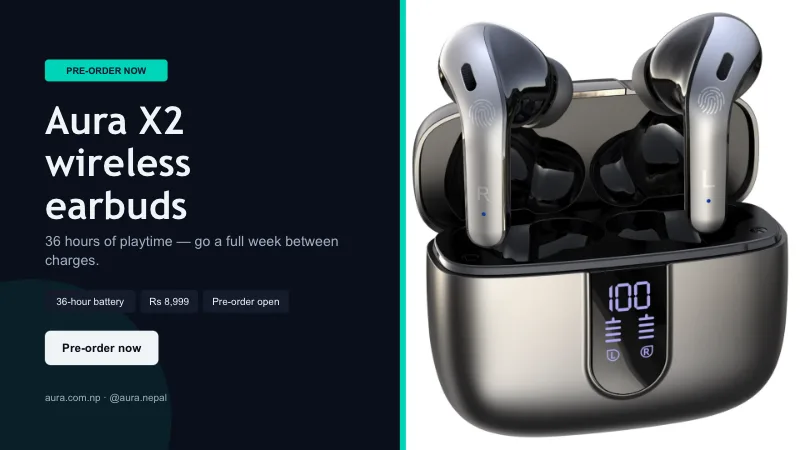 Wireless earbuds launch template